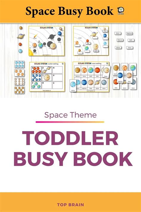 Solar System Space Busy Book Toddler Activities Busy Binder Etsy