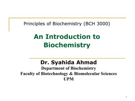 Ppt An Introduction To Biochemistry Powerpoint Presentation Free
