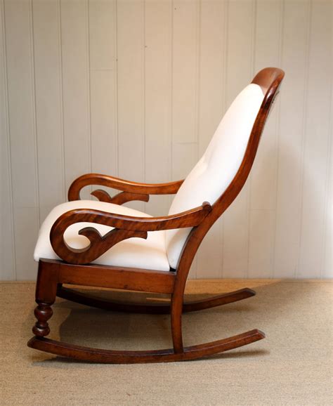 Victorian Mahogany Upholstered Rocking Chair 709145 Sellingantiques