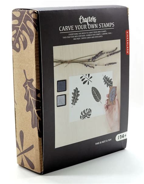 Kikkerland Carve Your Own Stamps Block Printing Kit Endeavours Thinkplay