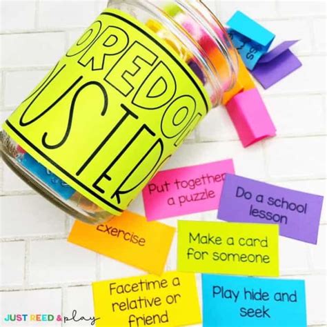 48 Boredom Busters For Young Children Free Printable Just Reed And Play