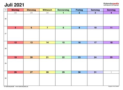 July, 2021 is plastic free july, bank account bonus month, world watercolor month, sarcoma awareness month, picnic month. Catch Kalender 2021 Ab Juli - Best Calendar Example