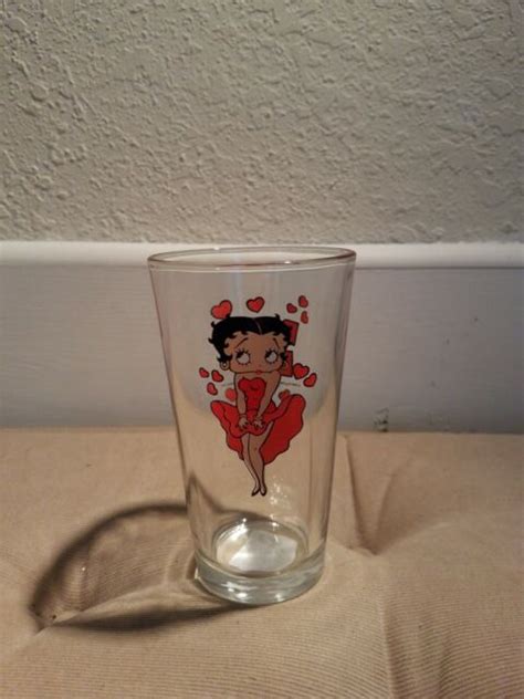 Betty Boop 1998 Drinking Glass 6 Tall 16 Oz Ebay