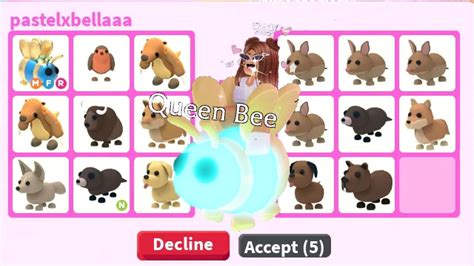 Trading A Mega Queen Bee For A Bandicoot In Roblox Adopt Me Youtube