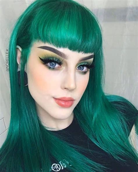 Pin By Ms April Shae On Hair Color Ideas Green Hair Colors Green