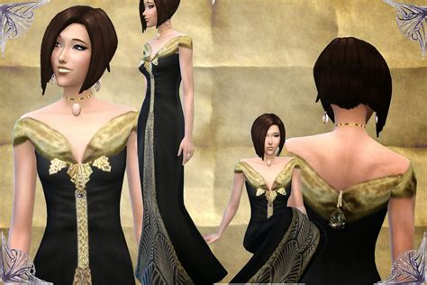 Mythical Dreams Sims 4 Art Nouveau Long Dress
