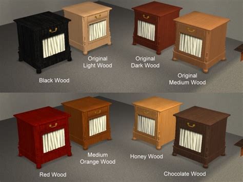Mod The Sims 8 Recolors Of Maxis Country Comfort Corner Table End Table