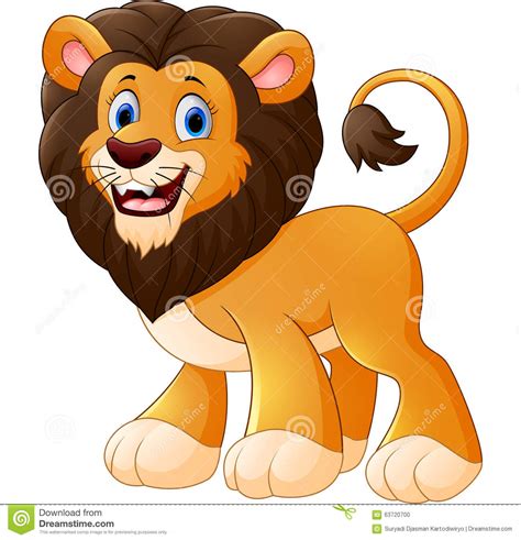 Cute Lion Cartoon Stock Vector Illustration Of African