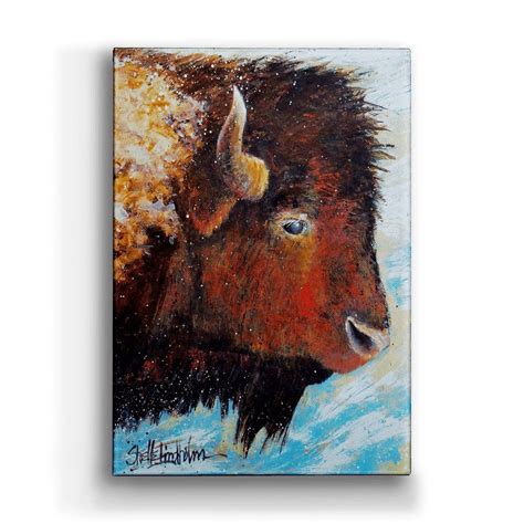Shelle Lindholm Windswept Buffalo Metal Box Art From Meissenburg Designs At Montana Gift Corral