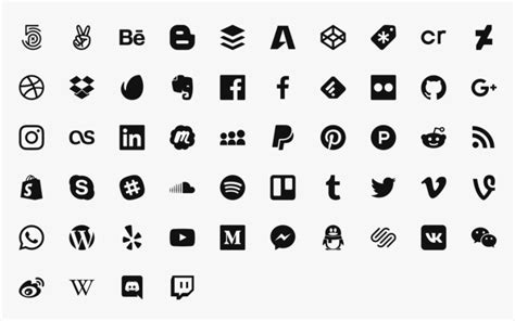 Black Social Media Icons For Email Signature Hd Png Download