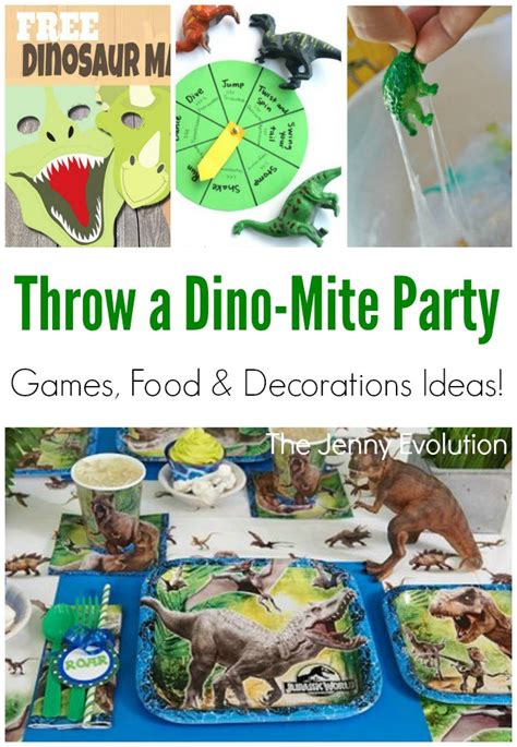 Kids love all things dinosaurs and with the new launch of jurassic world, you can't go wrong with a dino party. Dinosaur Party Birthday Games, Decorations and Fun