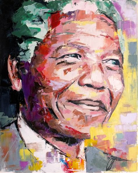 Nelson Mandela Large Original Painting 30 40 Etsy