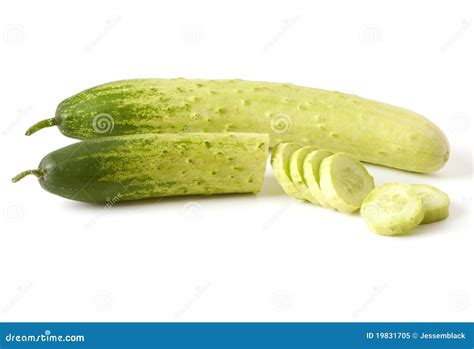 Cucumbers Whole And Sliced Stock Image Image Of Freshness Natural
