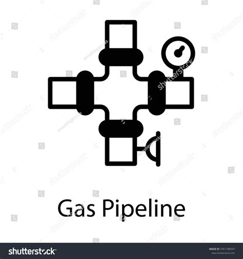 Gas Pipeline Icon Solid Design Stock Vector Royalty Free 1951188937