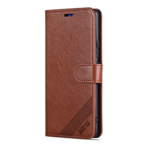 For Honor Azns Sheepskin Texture Flip Leather Phone Case Brown