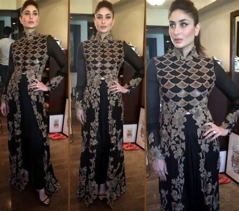 Kareena Kapoor Looked Svelte In An Anamika Khanna Couture Piece In Black Churidar Salwar Kameez