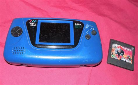 Sega Game Gear Blue Handheld System With Shinobi Ii Sega Games