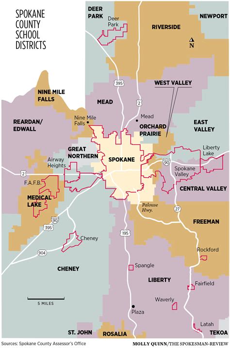 Spokane County Map