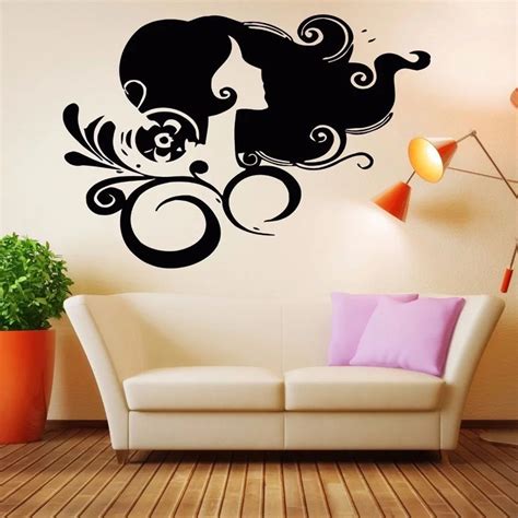 Hair Beauty Salon Wall Stickers For Living Room Art Decor Wall Decals Bedroom Beauty Salon