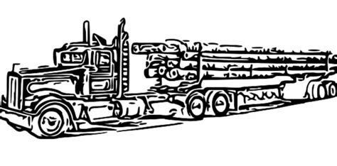 Log Truck Coloring Page Coloring Pages