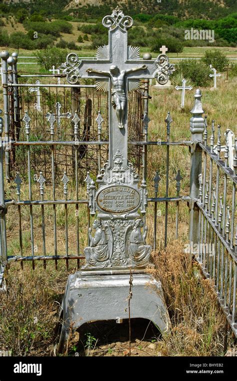 Historic Dawson Cemetery New Mexico Stock Photo Alamy