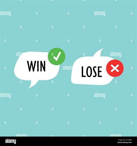 Green Check Mark And Red Cross Color Element Win Lose Vector Icon