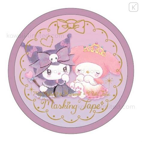 Japan Sanrio Takeimiki Washi Masking Tape Kuromi And My Melody Girlish Rose Kawaii Limited