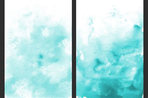 Teal Ombre Watercolor Backgrounds By M By Mprintly Thehungryjpeg
