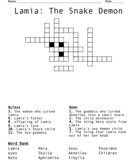 Lamia The Snake Demon Crossword Wordmint