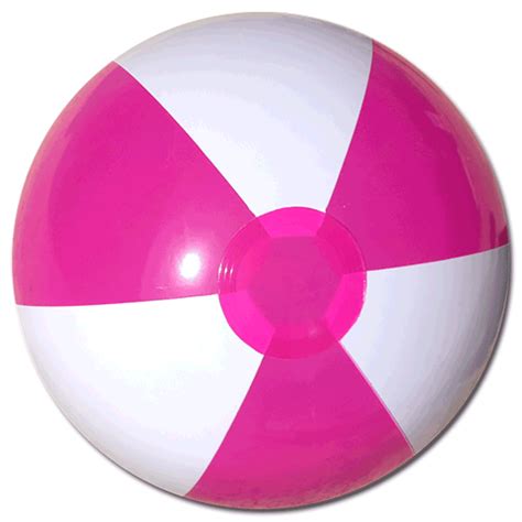 Beach Balls From Small To Giants 16 Inch Hot Pink And White Beach Balls