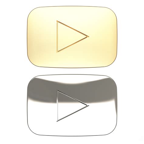3d File Youtube Gold And Silver Play Buttons・model To Download And 3d