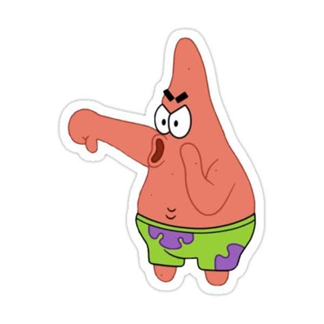 Patrick Spongebob Meme Sticker For Sale By Notyourhabibti Meme