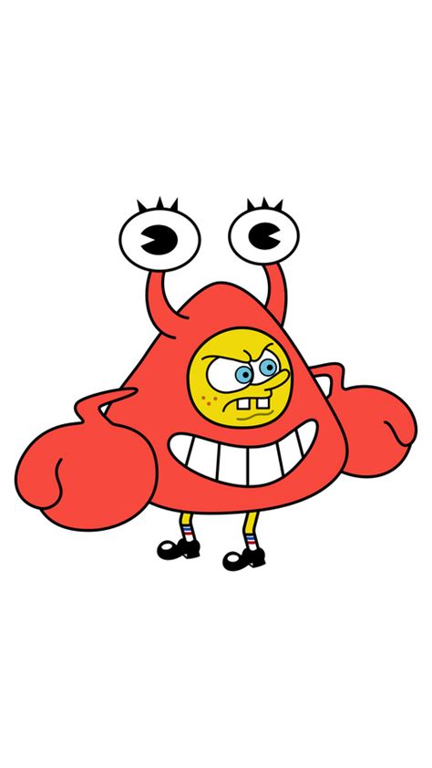 Spongebob Decided To Dress Up As A Red Crab To Be Like His Employer