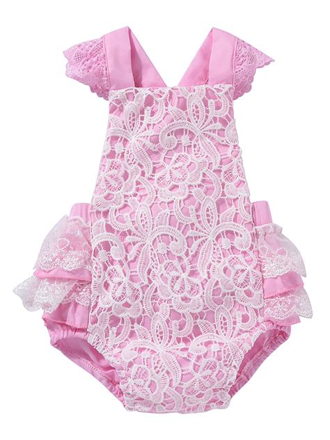 Infant Baby Girl Clothes Cute Floral Print Ruffles Romper Summer