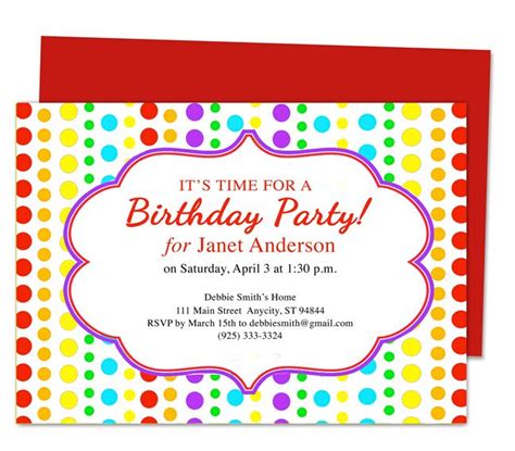 Best Create Easy Birthday Party Invitation Templates Free Party