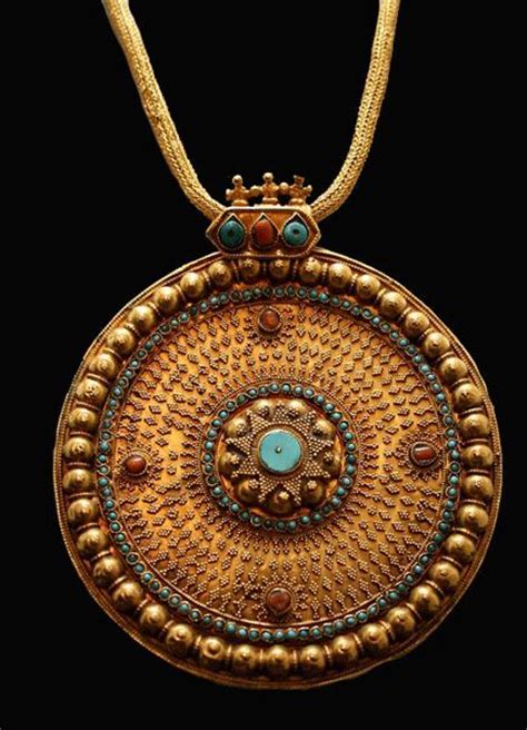 He is past the golden bridge near curlean in kanto. "Ottoman Gold Necklace with Inlaid Pendant, Turkey, c ...