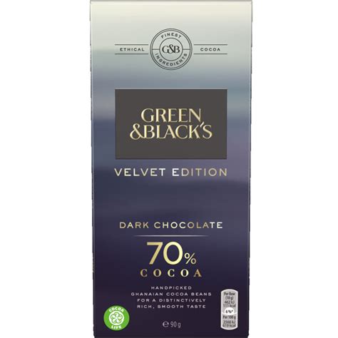 We did not find results for: Calories in Green & Black's Velvet Edition Dark Chocolate ...