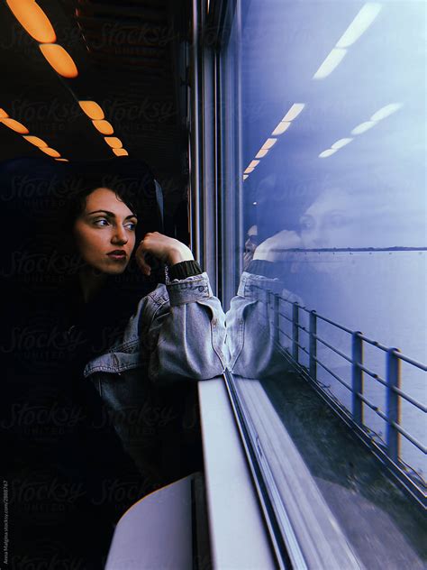 A Woman In A Train By Stocksy Contributor Anna Malgina Stocksy