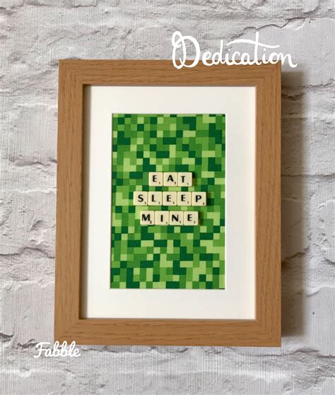 Minecraft Inspired Wall Art T Personalised Minecraft