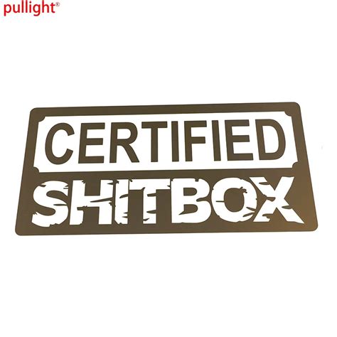 Funny Certified Shitbox Sticker Vinyl Car Bumper Decal 4x4 Hoon In Car