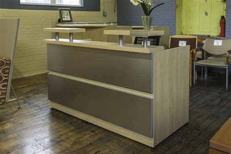 Custom Maple Reception Desk • Peartree Office Furniture