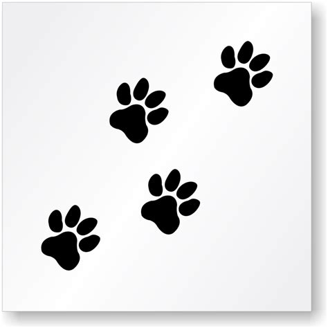 Dog Paw Prints Symbol Floor Stencil Quick Delivery Sku