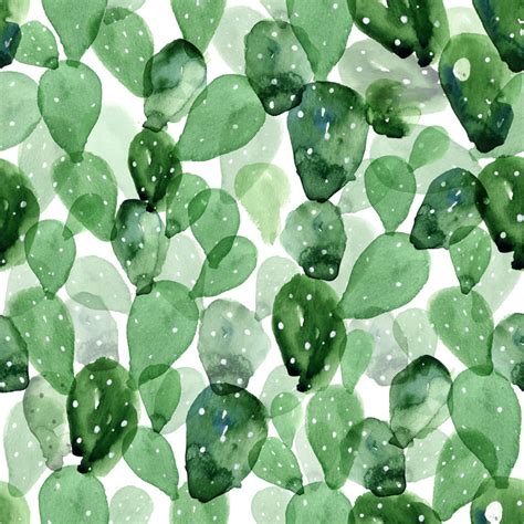 Cactus Watercolor Pattern On Behance