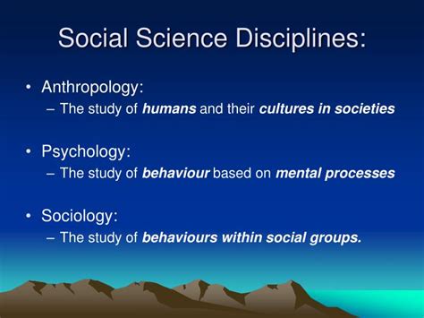 Ppt Social Science Disciplines Powerpoint Presentation Free