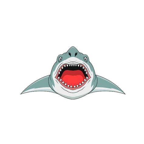 Premium Vector Angry Shark Head Mascot Illustration