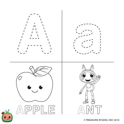 Each printable highlights a word that starts. ABC Coloring Pages — cocomelon.com | Abc coloring pages ...