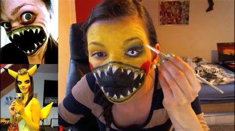Halloween Makeup 2015 Pikachu Leviathan Mix Youtube