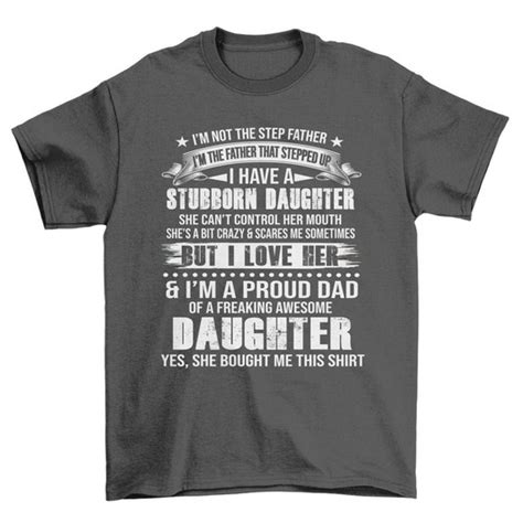 t for stepdad stepfather of a freaking awesome daughter shirt
