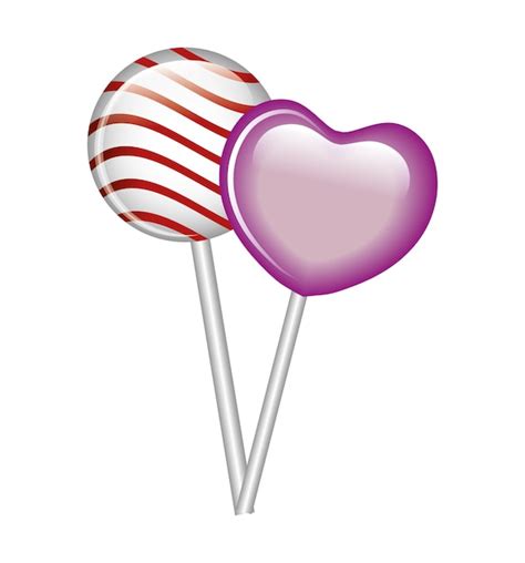 Dulce Lollipop Caramelo Dulce Icono Aislado Vector Premium