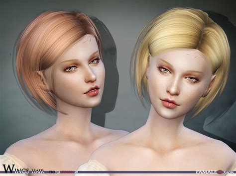 Hair Teo 103 F By Wingssims At Tsr Sims Hair Sims 4 Pixie Hairstyles
